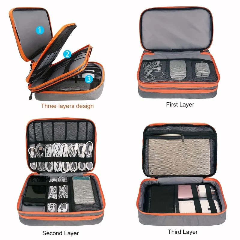Multi-Layer Electronic Organiz - Tech Accessories Case 评论和价格